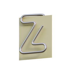 Obraz premium Office Pin 3D Alphabet or PNG Letters