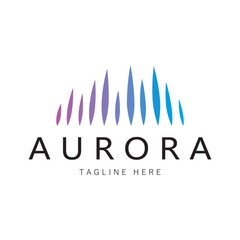 aurora logo design icon illustration vector template