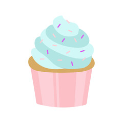 Cupcake with cream
