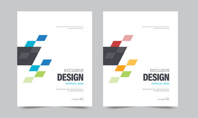 Annual report and business catalog, cover design template