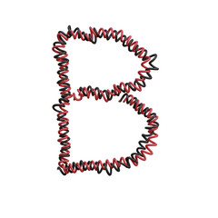 Twisted Electric Cable 3D Alphabet or PNG Letters