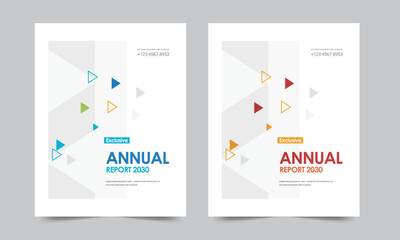 Annual report and business catalog, cover design template