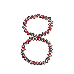 Twisted Electric Cable 3D Alphabet or PNG Letters