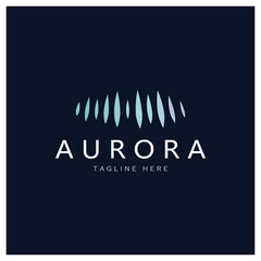 aurora logo design icon illustration vector template