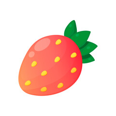 Strawberry cartoon vector, logo, design, childish
