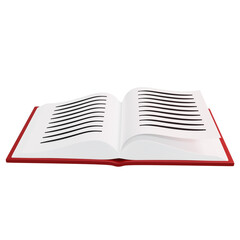 3d illustration of book opened