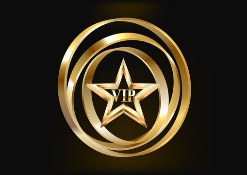 Golden star with the inscription VIP