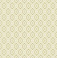 Seamless golden ornament. Modern background. Geometric modern pattern