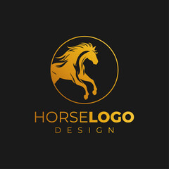 Elegant horse logo icons. Royal stallion symbol design. Equine stables sign. Equestrian brand emblems. Vector illustration.