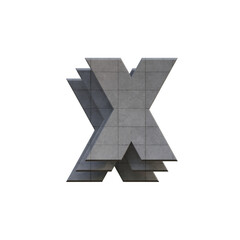 Concrete Layers 3D Alphabet or PNG Letters
