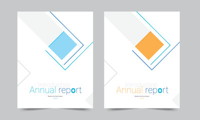 Annual report and business catalog, cover design template