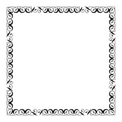 Ornamental frame. Decorative design element. Vector clip art.