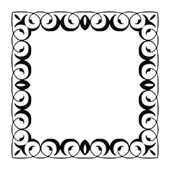 Oval border frame deco. Vector simple vertical line signboard