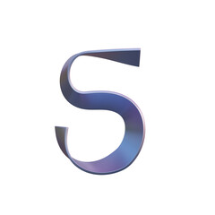 Gradient Waves 3D Alphabet or PNG Letters