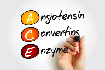 ACE Angiotensin-Converting Enzyme - central component of the renin–angiotensin system, which controls blood pressure, acronym text concept background
