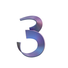 Gradient Waves 3D Alphabet or PNG Letters