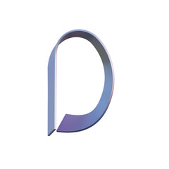 Gradient Waves 3D Alphabet or PNG Letters