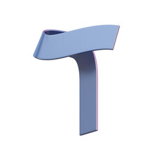 Gradient Waves 3D Alphabet or PNG Letters