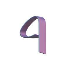 Gradient Waves 3D Alphabet or PNG Letters