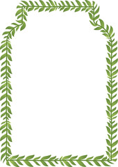 Shouldered Arch rectangular frame architectural window door green leaf vector flower frame wreath floral leaf foliage leaves botanical laurel flower natural decoration wedding anniversary celebration 
