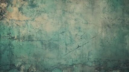 Obraz na płótnie Canvas Vintage Green Concrete Wall: Textured Background with Tonal Paint