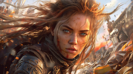 A photo taken from the medieval period of a gorgeous viking