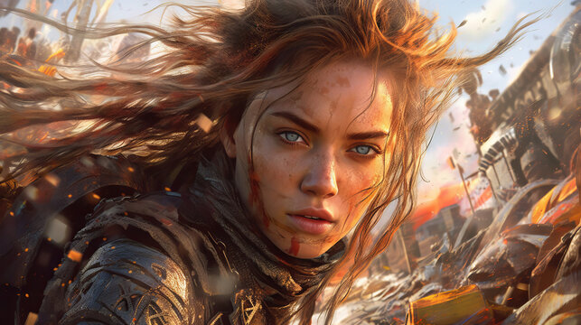 A photo taken from the medieval period of a gorgeous viking