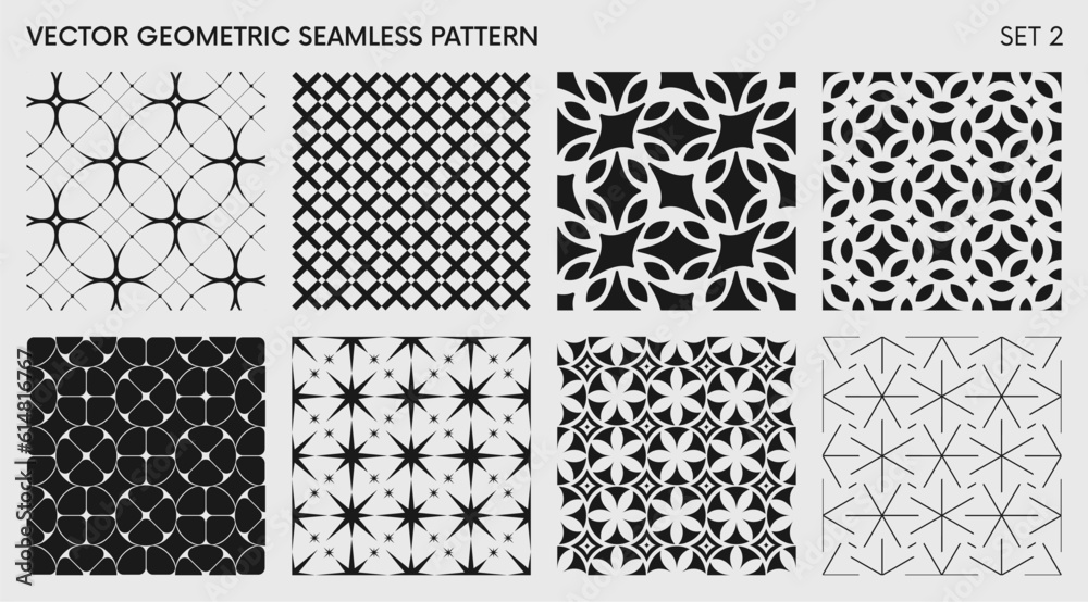 Poster seamless vector elegant abstract geometric pattern for various design, black and white rhythmic repe