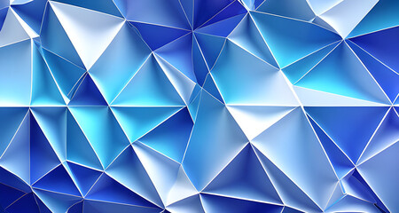 abstract geometric background in blue tones, realistic digital painting, crisp focus, 3D rendering