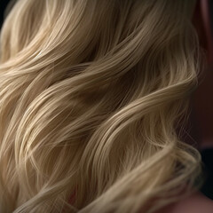Naklejka premium Close up view of hair flowing, soft and smooth 