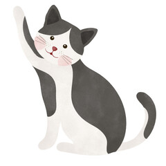 cute cat cartoon illustration