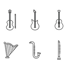 Musical instruments vector icon EPS 10
