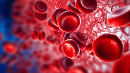 Blood through veins, red blood cells dutifully transport oxygen. Generative AI