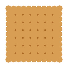 Square cracker vector icon on white background.