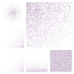 Futuristic tech background. Purple, red, and green color theme backgrounds. Gradient geometric patterns. Captivating vector illustration.