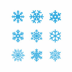 Fototapeta na wymiar set of snowflake logo vector illustration