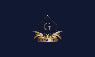 Letter G luxury logo. Monogram design elements, elegant template. Calligraphic elegant icon design. Business sign.