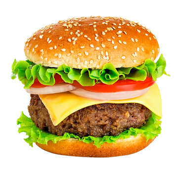 Big Cheeseburger Png Images _ Fast Food Images _ Indian Food Images _ Tasty Food Image _ Big Cheeseburger In Isolated In White Background 