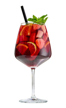 glass of red sangria  png images _ drink image _ soft drink images _ Indian food images _ glass of red sangria in isolated white background 