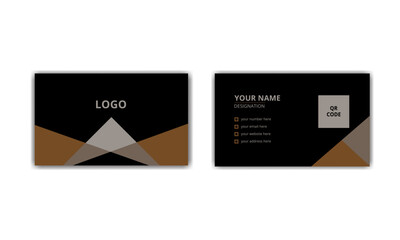 business card with modern shape and color