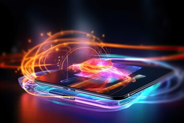  Smartphone with holographic displays- made with Generative Ai
