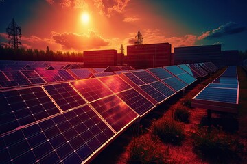 Solar panels in nature - made with Generative Ai