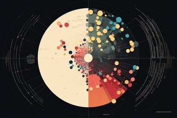 Abstract circle painting - made with Generative Ai