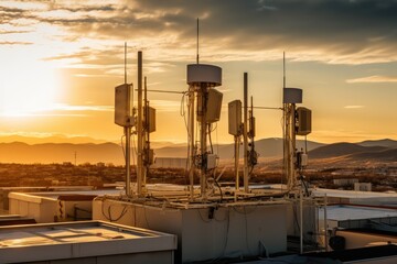  5G antennas on buildings - made with Generative Ai