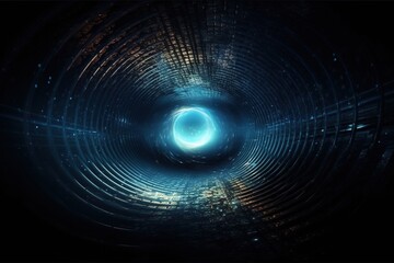 Fototapeta na wymiar Tunnel or wormhole, tunnel that can connect one universe with another. Abstract speed tunnel warp in space, wormhole or black hole, scene of overcoming the temporary space in cosmos.