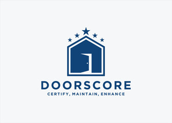 house star logo design vector silhouette illustration