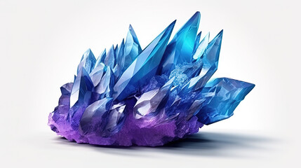 Abstract crystal background, radiant texture, faceted gem. Generative Ai