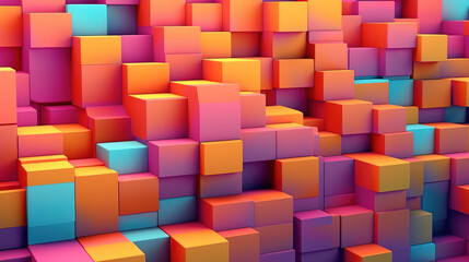 Abstract background of polygons pastel multicolor background . Generative Ai