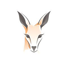 Vector image of the head of a wild animal on a white background