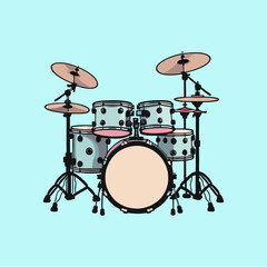 Fototapeta na wymiar instruments with drums